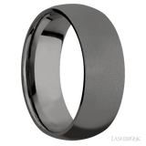 8 mm wide Domed Tantalum Noir band. - Diamonds By Rothschild