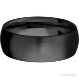 8 mm wide Domed Zirconium band. - Diamonds By Rothschild
