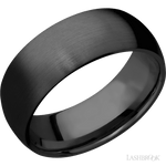 8 mm wide Domed Zirconium band. - Diamonds By Rothschild