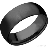 8 mm wide Domed Zirconium band. - Diamonds By Rothschild