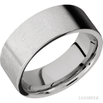 8 mm wide Flat Cobalt Chrome band. - Diamonds By Rothschild