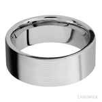 8 mm wide Flat Cobalt Chrome band. - Diamonds By Rothschild