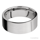 8 mm wide Flat Cobalt Chrome band. - Diamonds By Rothschild
