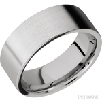 8 mm wide Flat Cobalt Chrome band. - Diamonds By Rothschild