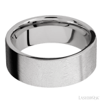 8 mm wide Flat Cobalt Chrome band. - Diamonds By Rothschild