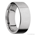 8 mm wide Flat Cobalt Chrome band. - Diamonds By Rothschild