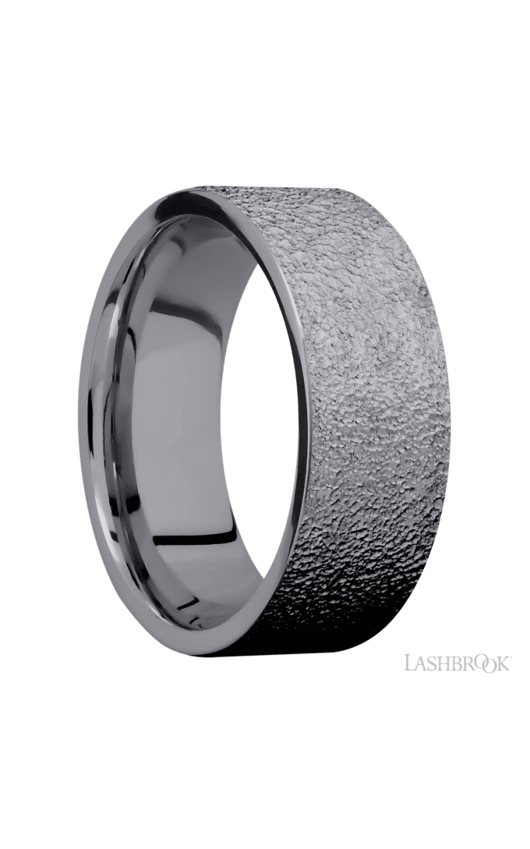 8 mm wide Flat Tantalum band. - Diamonds By Rothschild