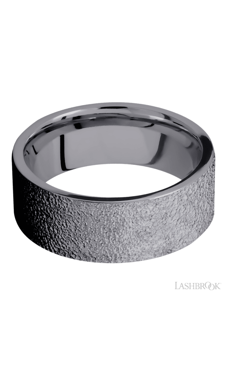 8 mm wide Flat Tantalum band. - Diamonds By Rothschild