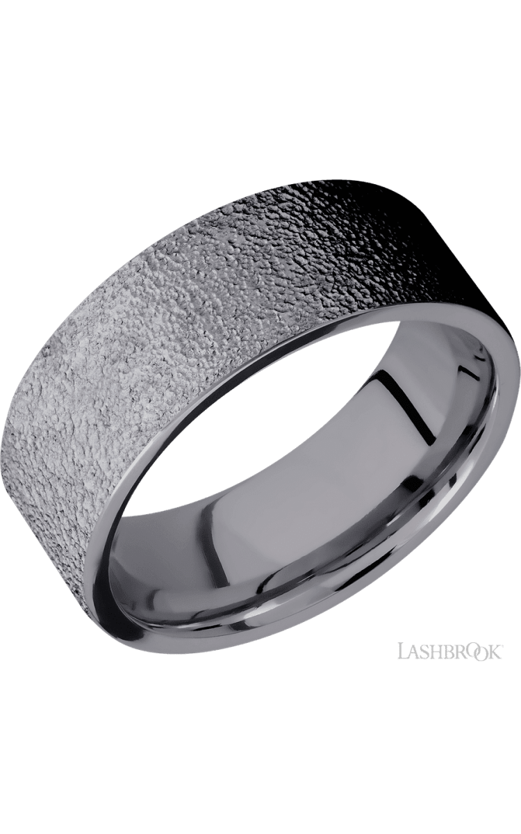 8 mm wide Flat Tantalum band. - Diamonds By Rothschild