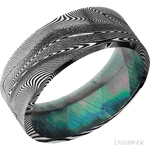 8 mm wide Flat Tightweave band featuring a Black Mother of Pearl sleeve. - Diamonds By Rothschild