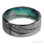8 mm wide Flat Tightweave band featuring a Black Mother of Pearl sleeve. - Diamonds By Rothschild