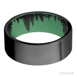 8 mm wide Flat Zirconium band featuring a Squatch sleeve. - Diamonds By Rothschild