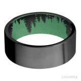 8 mm wide Flat Zirconium band featuring a Squatch sleeve. - Diamonds By Rothschild