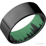 8 mm wide Flat Zirconium band featuring a Squatch sleeve. - Diamonds By Rothschild