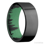 8 mm wide Flat Zirconium band featuring a Squatch sleeve. - Diamonds By Rothschild