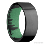 8 mm wide Flat Zirconium band featuring a Squatch sleeve. - Diamonds By Rothschild