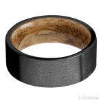 8 mm wide Flat Zirconium band featuring a Whiskey Barrel sleeve. - Diamonds By Rothschild
