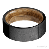 8 mm wide Flat Zirconium band featuring a Whiskey Barrel sleeve. - Diamonds By Rothschild