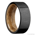 8 mm wide Flat Zirconium band featuring a Whiskey Barrel sleeve. - Diamonds By Rothschild