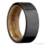 8 mm wide Flat Zirconium band featuring a Whiskey Barrel sleeve. - Diamonds By Rothschild