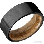 8 mm wide Flat Zirconium band featuring a Whiskey Barrel sleeve. - Diamonds By Rothschild