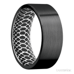 8 mm wide Flat Zirconium band featuring a White sleeve. - Diamonds By Rothschild