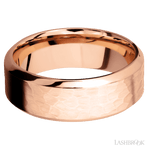 8 mm wide High Bevel 14K Rose Gold band. - Diamonds By Rothschild