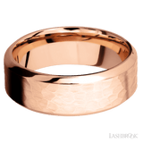 8 mm wide High Bevel 14K Rose Gold band. - Diamonds By Rothschild