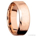 8 mm wide High Bevel 14K Rose Gold band. - Diamonds By Rothschild