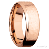 8 mm wide High Bevel 14K Rose Gold band. - Diamonds By Rothschild
