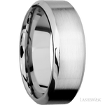 8 mm wide High Bevel Cobalt Chrome band. - Diamonds By Rothschild