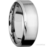 8 mm wide High Bevel Cobalt Chrome band. - Diamonds By Rothschild