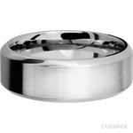 8 mm wide High Bevel Cobalt Chrome band. - Diamonds By Rothschild