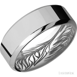 8 mm wide High Bevel Titanium band. - Diamonds By Rothschild