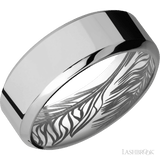 8 mm wide High Bevel Titanium band. - Diamonds By Rothschild