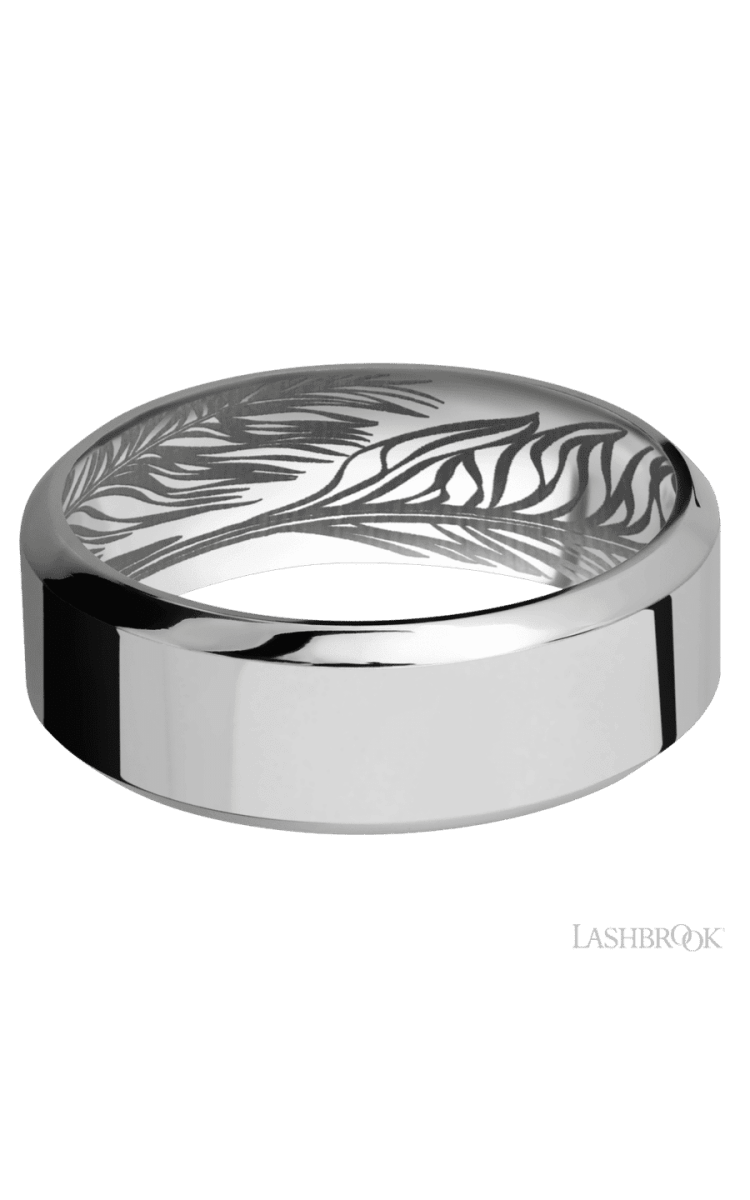 8 mm wide High Bevel Titanium band. - Diamonds By Rothschild