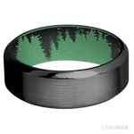 8 mm wide High Bevel Zirconium band featuring a Squatch sleeve. - Diamonds By Rothschild