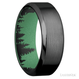 8 mm wide High Bevel Zirconium band featuring a Squatch sleeve. - Diamonds By Rothschild
