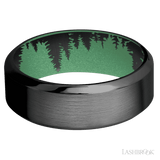 8 mm wide High Bevel Zirconium band featuring a Squatch sleeve. - Diamonds By Rothschild