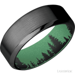 8 mm wide High Bevel Zirconium band featuring a Squatch sleeve. - Diamonds By Rothschild