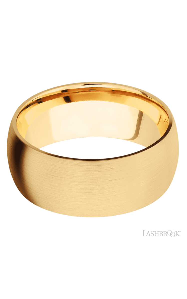 9 mm wide Domed 14K Yellow Gold band. - Diamonds By Rothschild