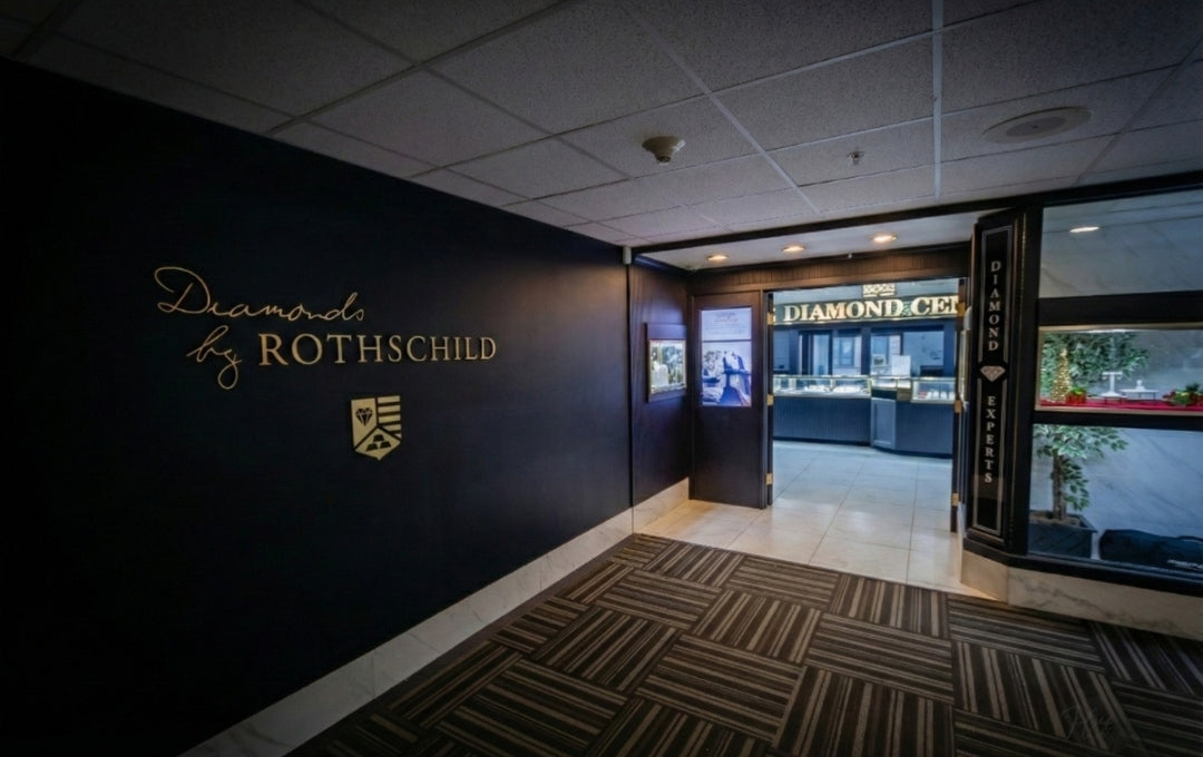 Entrance of Diamonds by Rothschild Jewelry store with branding on the wall