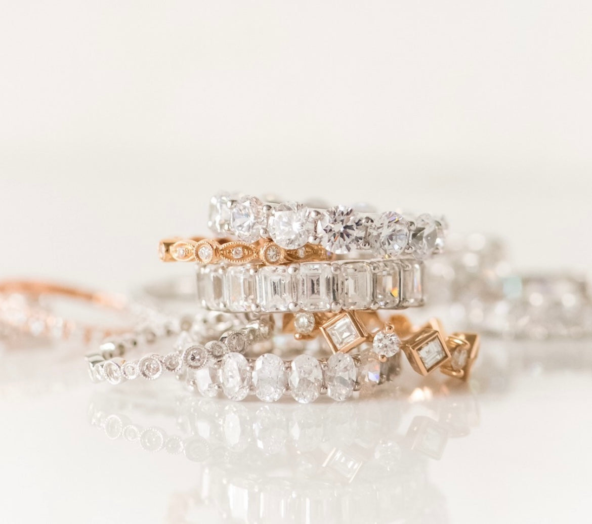 Stack of Diamond Rings to Sell
