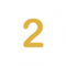 Yellow number '2' on a white background