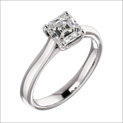 Asscher Cut Diamond ring