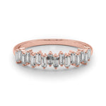 Bold & Stylish Baguette Pavé Diamond Straight Wedding Band - Diamonds By Rothschild