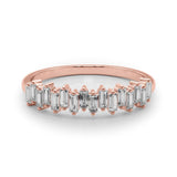 Bold & Stylish Baguette Pavé Diamond Straight Wedding Band - Diamonds By Rothschild