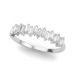 Bold & Stylish Baguette Pavé Diamond Straight Wedding Band - Diamonds By Rothschild