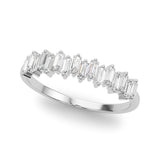 Bold & Stylish Baguette Pavé Diamond Straight Wedding Band - Diamonds By Rothschild