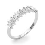 Bold & Stylish Baguette Pavé Diamond Straight Wedding Band - Diamonds By Rothschild